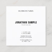 Professioneel en modern design elegant vierkante visitekaartje (Voorkant)