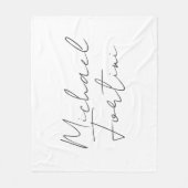 Professioneel en modern grijs wit fleece deken (Voorkant)