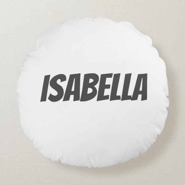 Professioneel en modern grijs wit rond kussen (Voorkant)