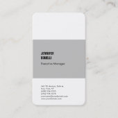 Professioneel en modern grijs wit visitekaartje (Voorkant)