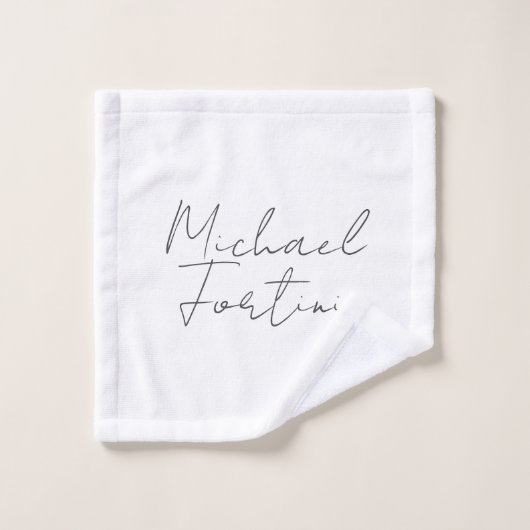 Professioneel en modern grijs wit washandje (Wasdoekje)