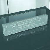 Professioneel en modern groen pastel naambordje