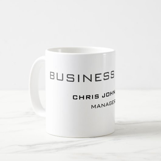 Professioneel en modern koffiemok (Voorkant links)