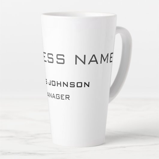 Professioneel en modern latte mok (Rechterhoek)