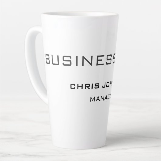 Professioneel en modern latte mok (Linkerhoek)