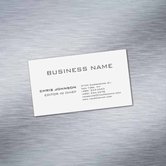 Professioneel en modern magnetisch visitekaartje (Voorbeeld)