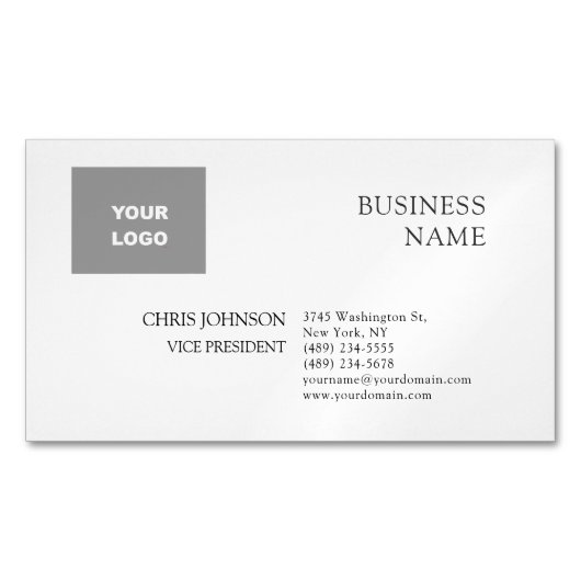 Professioneel en modern magnetisch visitekaartje (Voorkant)