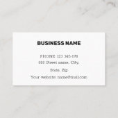 Professioneel en modern marmer visitekaartje (Achterkant)