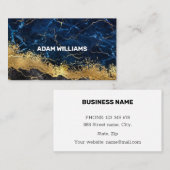 Professioneel en modern marmer visitekaartje (Voorkant / Achterkant)