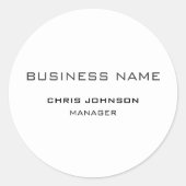 Professioneel en modern ronde sticker (Voorkant)