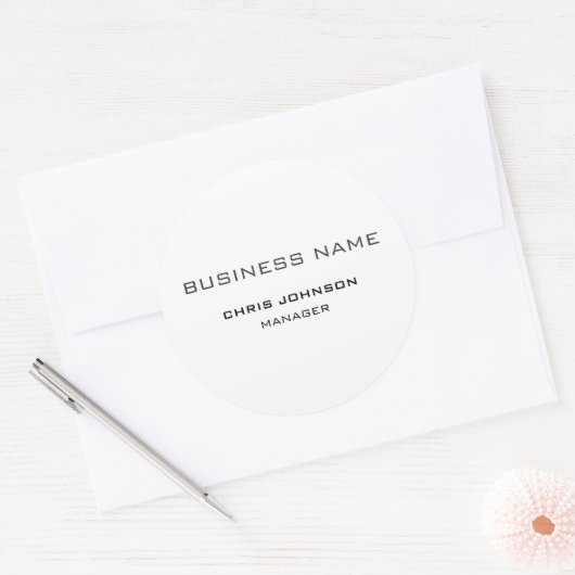 Professioneel en modern ronde sticker (Envelop)
