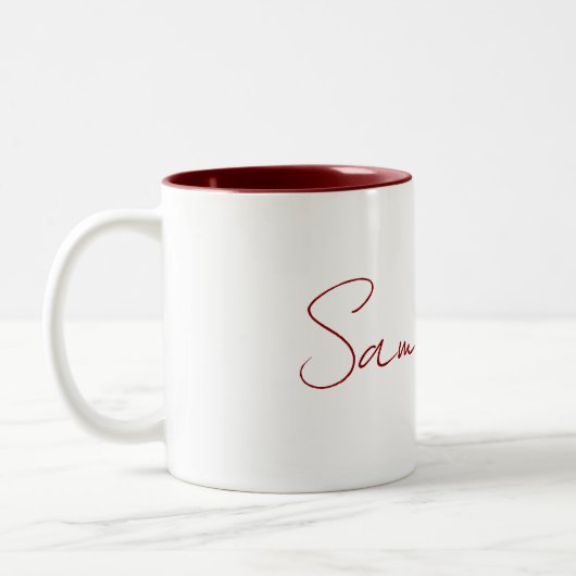 Professioneel en modern rood wit tweekleurige koffiemok (Links)