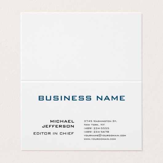 Professioneel en modern visitekaartje (Buitenkant ongevouwen)