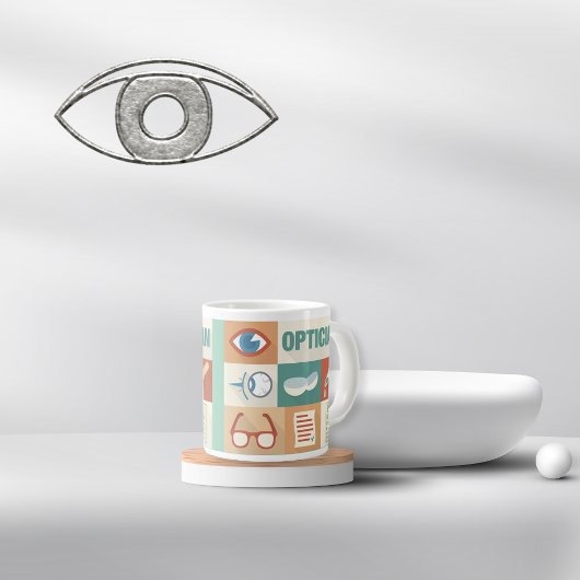 Professioneel en Opticien-ontwerp Grote Koffiekop