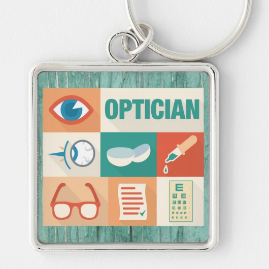 Professioneel en Opticien-ontwerp Sleutelhanger (Voorkant)