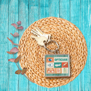 Professioneel en Opticien-ontwerp Sleutelhanger