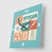 Professioneel en Opticien-ontwerp Vierkante Klok (Hoek)
