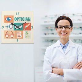 Professioneel en Opticien-ontwerp Vierkante Klok