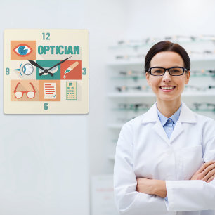 Professioneel en Opticien-ontwerp Vierkante Klok
