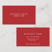 Professioneel en roodbruin onroerend goed visitekaartje (Voorkant / Achterkant)