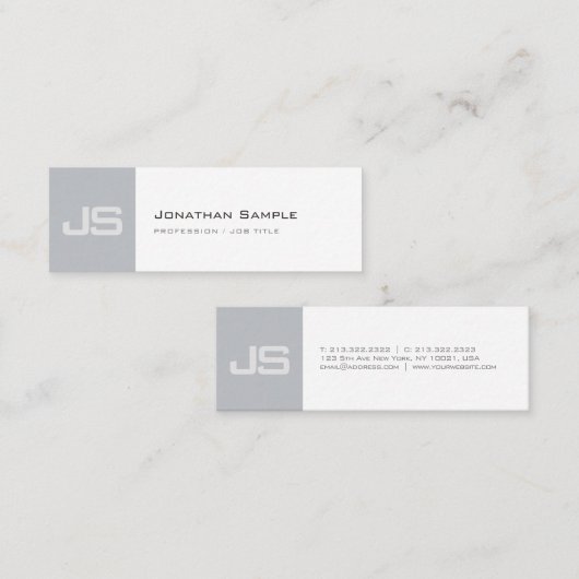 Professioneel en schoon logo mini visitekaartje (Voorkant / Achterkant)