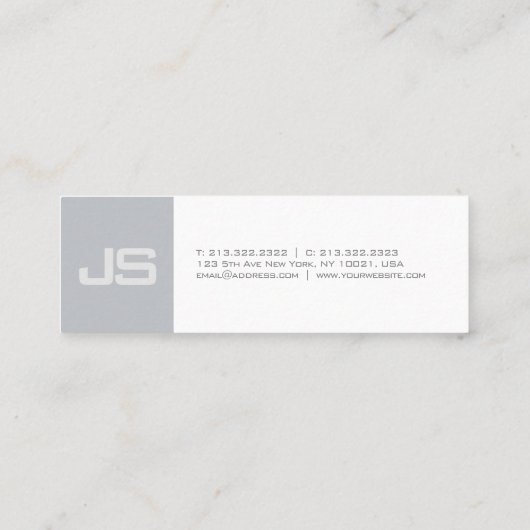 Professioneel en schoon logo mini visitekaartje (Achterkant)