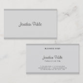 Professioneel en stijlloos script elegant Simple P Visitekaartje (Voorkant / Achterkant)