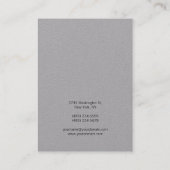 Professioneel en stijlvol minimalistisch grijs gro visitekaartje (Achterkant)