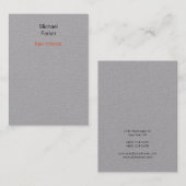 Professioneel en stijlvol minimalistisch grijs gro visitekaartje (Voorkant / Achterkant)