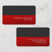 Professioneel en stijlvol rood, modern visitekaartje (Voorkant / Achterkant)