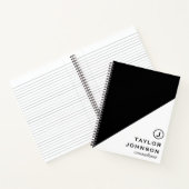 Professioneel en stijlvol zwart-wit monogram notitieboek (Binnen)