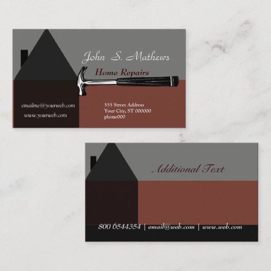 Professioneel en zakelijk handboek visitekaartje (Voorkant / Achterkant)