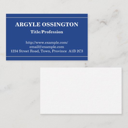 Professioneel en zakelijk Visitekaartje (Voorkant / Achterkant)