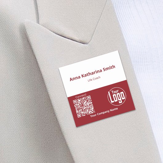Professioneel evenement QR-Code Logo Bedrijfsexper Naamplaatje