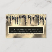 Professioneel Evenement Wimper Glas Goud Zwart Dri Visitekaartje (Achterkant)