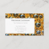 Professioneel evenementbeheer voor gouden kerstbal visitekaartje (Achterkant)