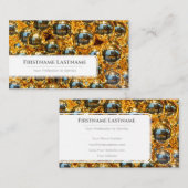 Professioneel evenementbeheer voor gouden kerstbal visitekaartje (Voorkant / Achterkant)