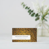 Professioneel evenementbeheer voor gouden kerstbal visitekaartje (Staand voorkant)