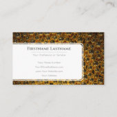 Professioneel evenementbeheer voor gouden kerstbal visitekaartje (Achterkant)