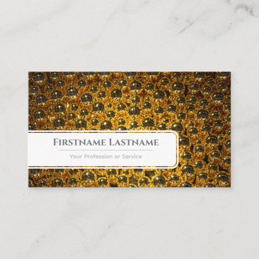 Professioneel evenementbeheer voor gouden kerstbal visitekaartje (Voorkant)