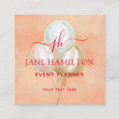 Professioneel evenementenplanner vierkante visitekaartje (Voorkant)