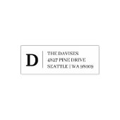 Professioneel familie monogram retouradres stempel (Design)