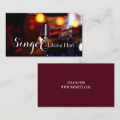 Professioneel fanatisme, zangeres, muziekVisitekaa Visitekaartje (Voorkant / Achterkant)