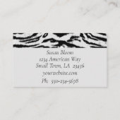 Professioneel Faux Animal Stripe Visitekaartje (Achterkant)