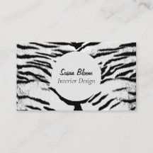 Professioneel Faux Animal Stripe Visitekaartje