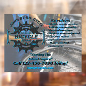 Professioneel Fietsreparatiebedrijf op Maat Raamsticker (Vel 2)