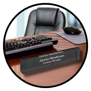 Professioneel financieel manager naambordje