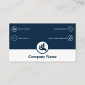 Professioneel financieel planner Wit-Blauw Zakelij Klantenkaartje (Achterkant)