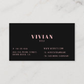 Professioneel floraal minimalistisch Visitekaartje (Achterkant)