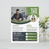 Professioneel Flyer Sjabloon voor Inkomstenbelasti (Staand voorkant)